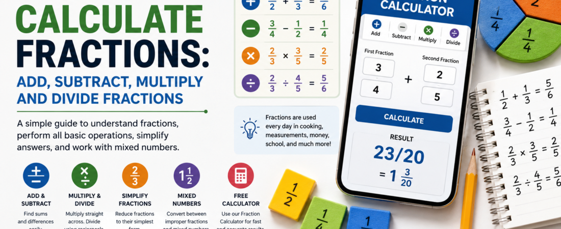 How to Calculate Fractions: Add, Subtract, Multiply and Divide Fractions