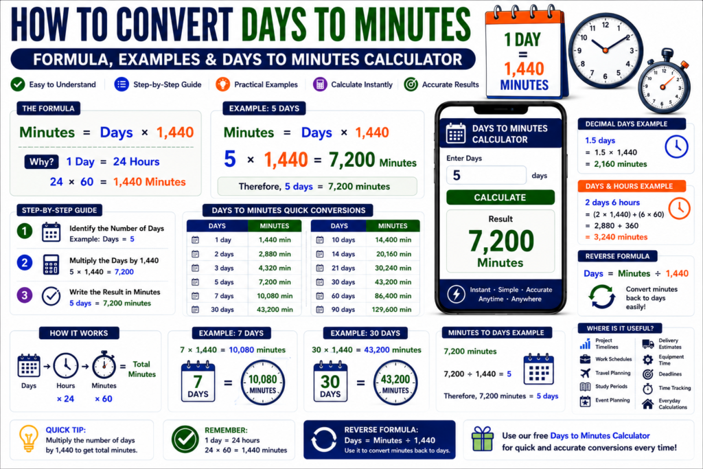 Days to Minutes Calculator