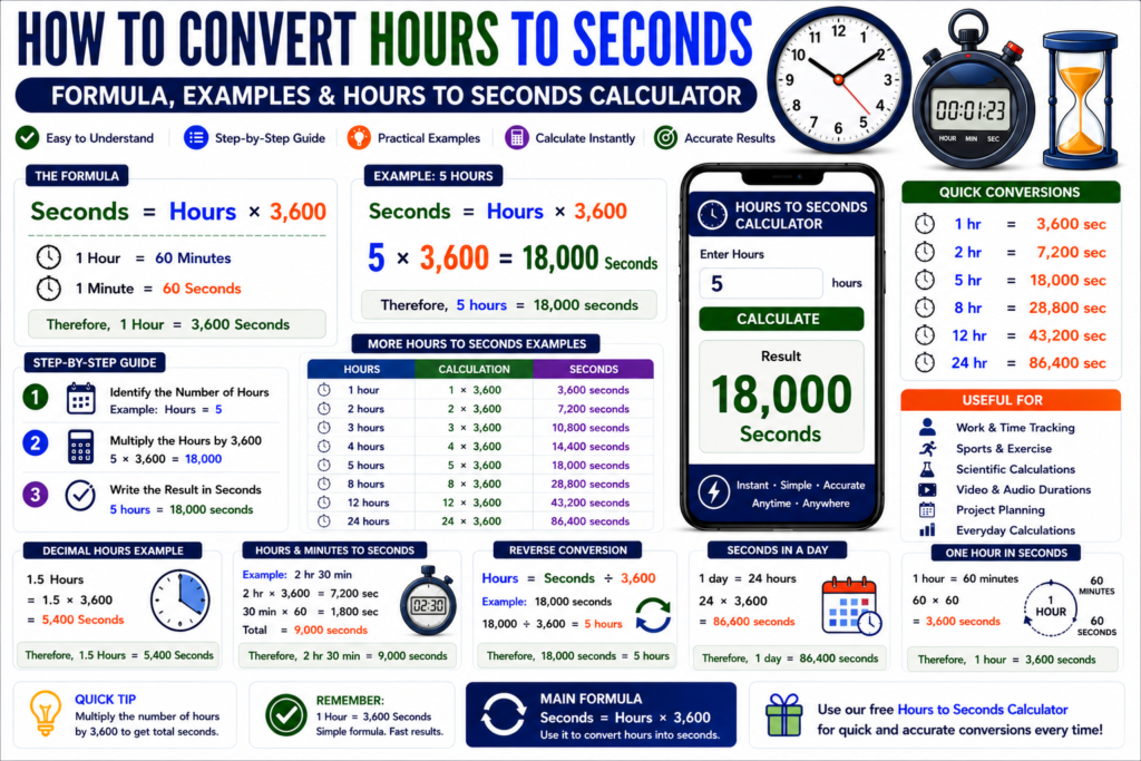 Hours to Seconds Calculator