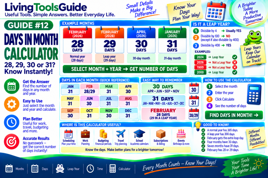 Days in Month Calculator