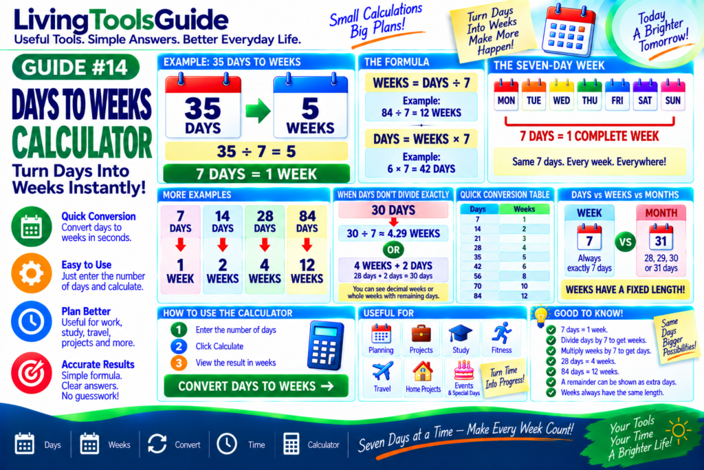 Days to Weeks Calculator