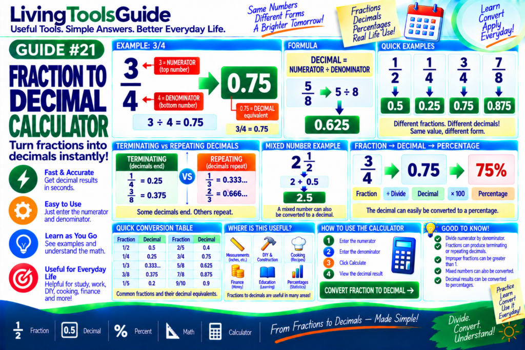 Fraction to Decimal Calculator