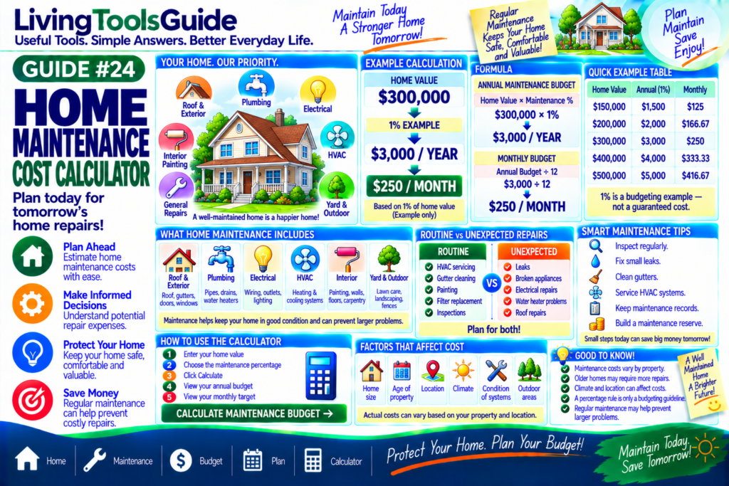 Home Maintenance Cost Calculator