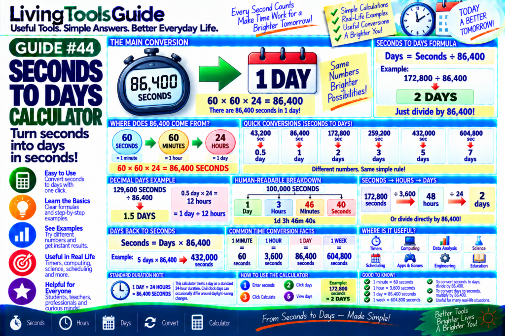 Seconds to Days Calculator