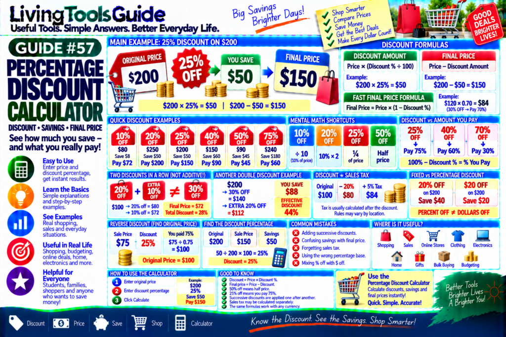 Percentage Discount Calculator