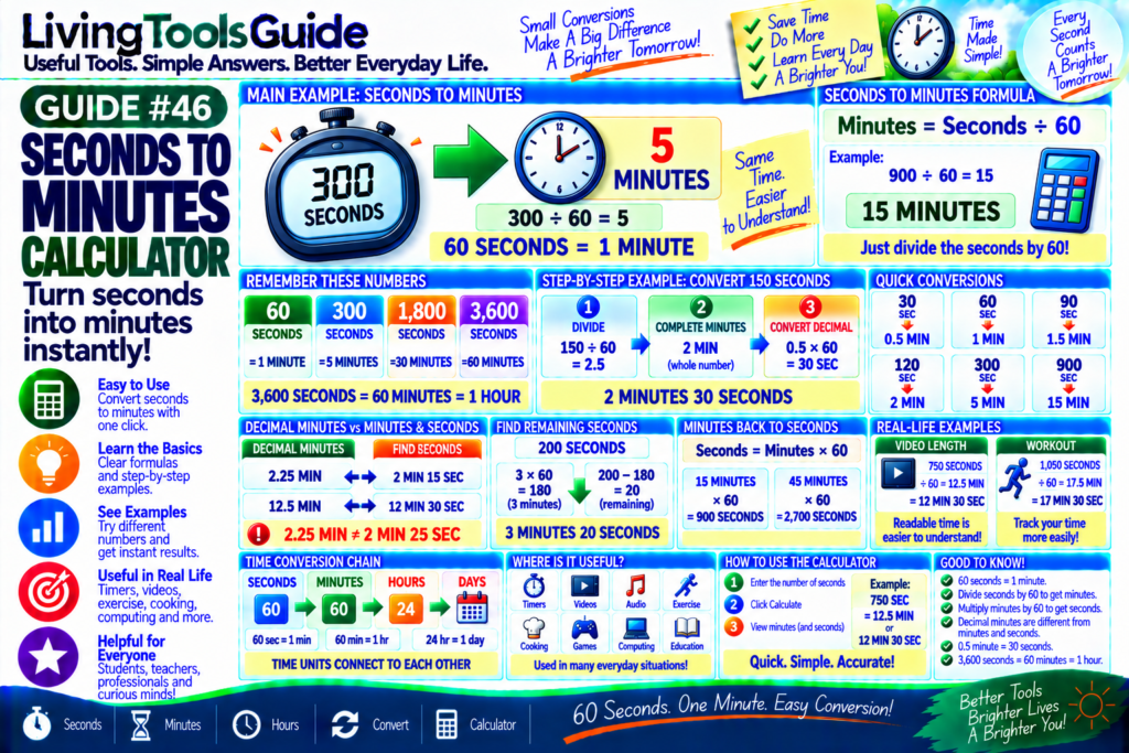 Seconds to Minutes Calculator