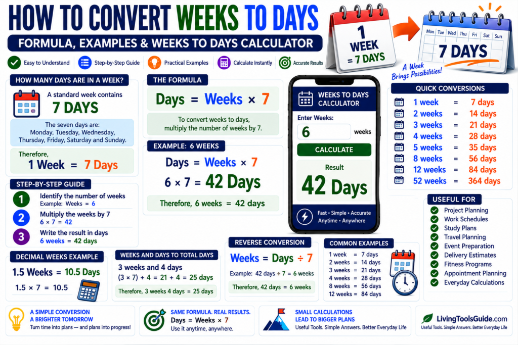 Weeks to Days Calculator