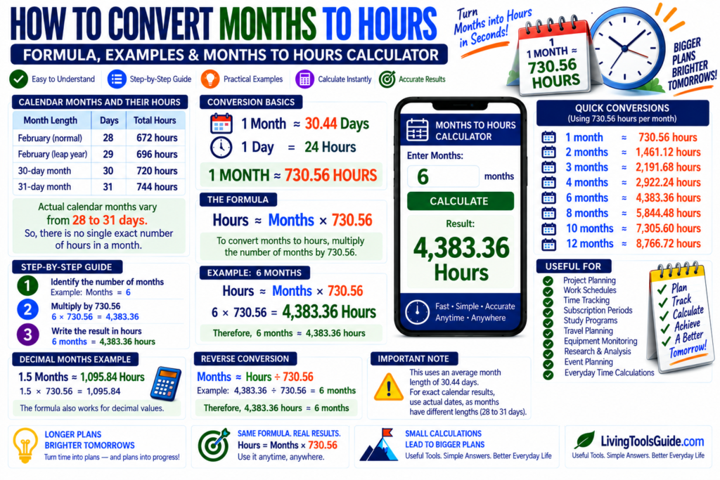 Months to Hours Calculator