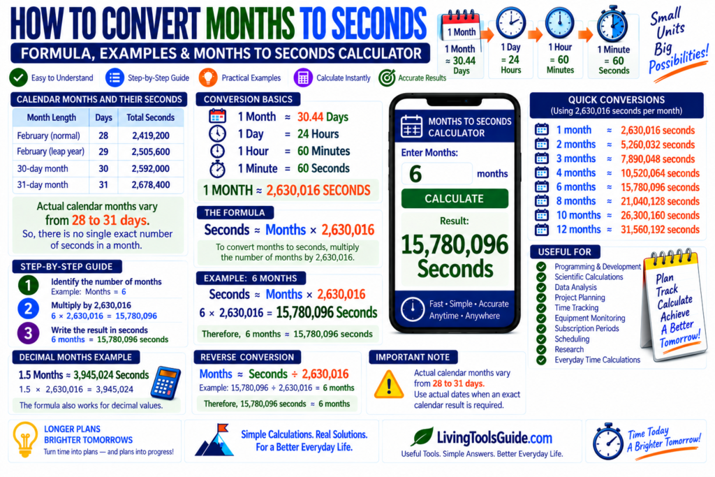 Months to Seconds Calculator