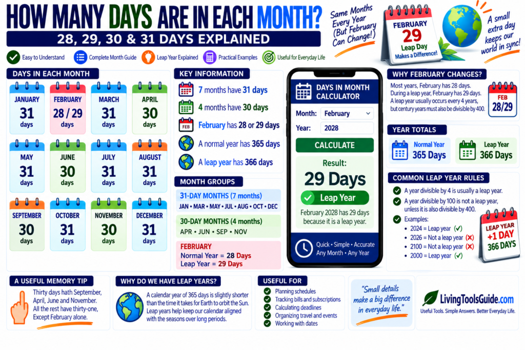 Days in Month Calculator