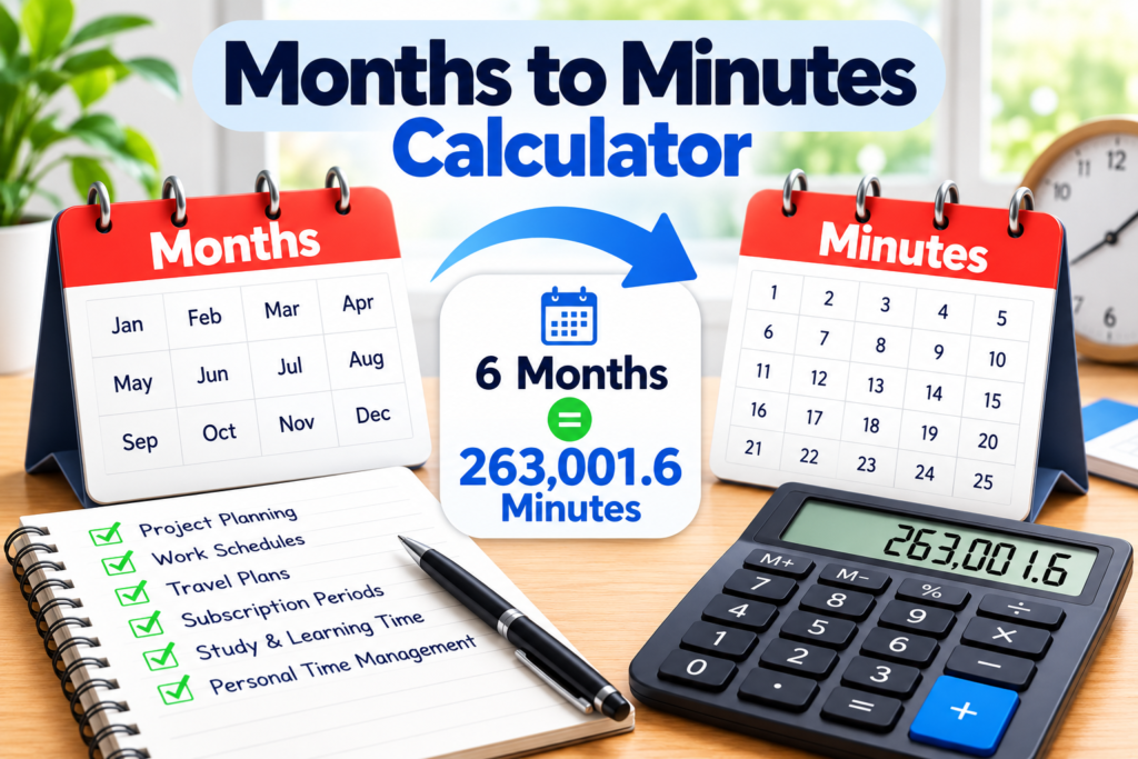 Months to Minutes Calculator